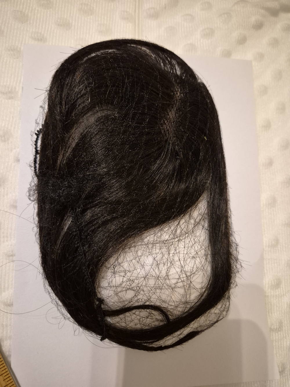 Black Clip-In Hairpiece Fringe Bangs - Versatile Women’s Hair Accent
